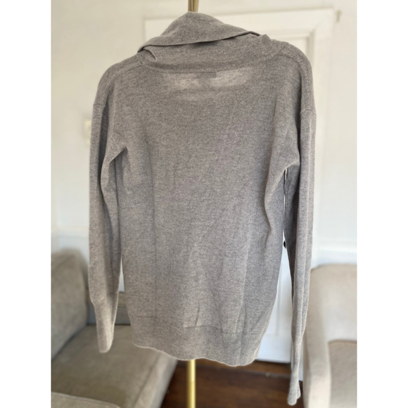 Jcrew Gray Cashmere Turtleneck Sweater Quiet Luxury Old Money Minimalist S - Picture 3 of 6